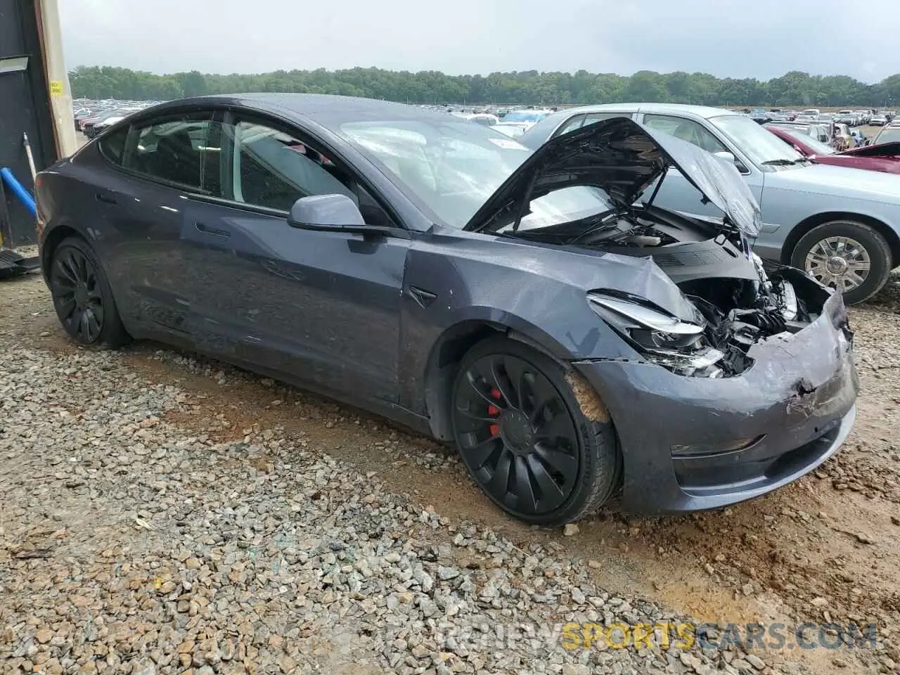 4 fotografías del automóvil dañado 5YJ3E1EC7NF268284 TESLA MODEL 3 2022
