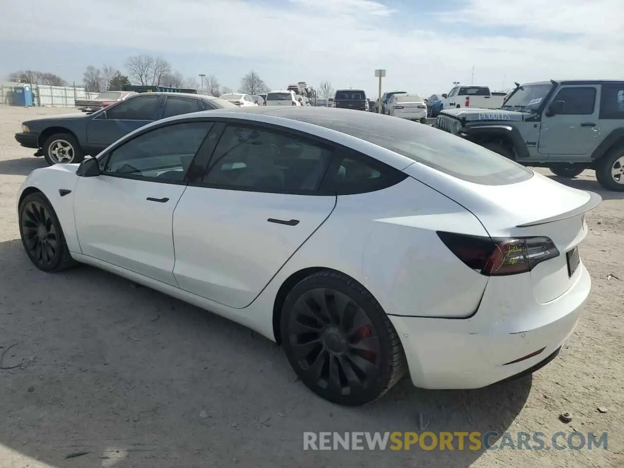 2 fotografías del automóvil dañado 5YJ3E1EC7NF294321 TESLA MODEL 3 2022