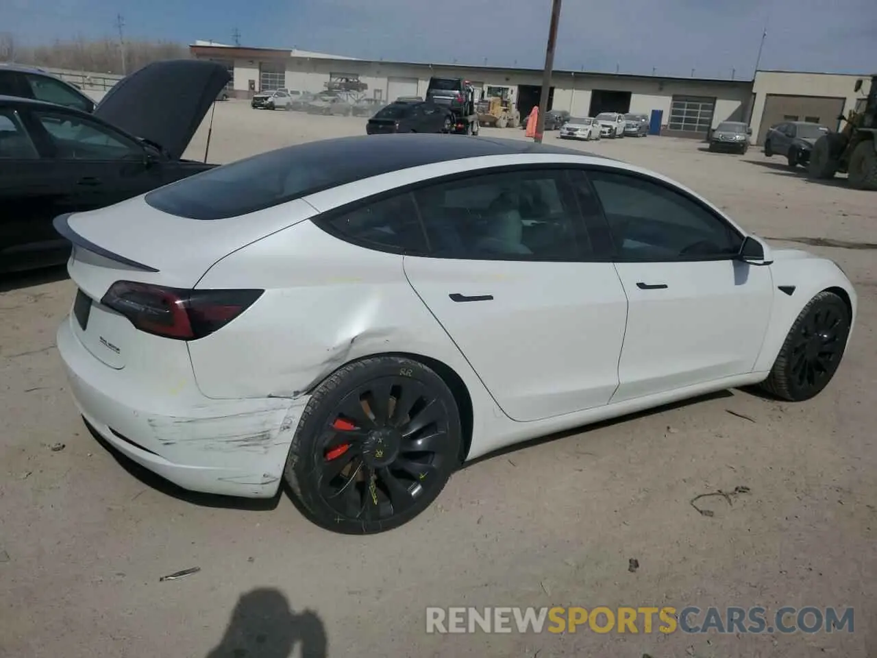 3 fotografías del automóvil dañado 5YJ3E1EC7NF294321 TESLA MODEL 3 2022