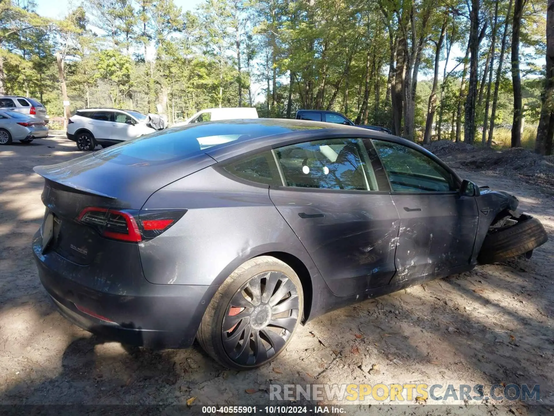 4 fotografías del automóvil dañado 5YJ3E1EC7NF329679 TESLA MODEL 3 2022