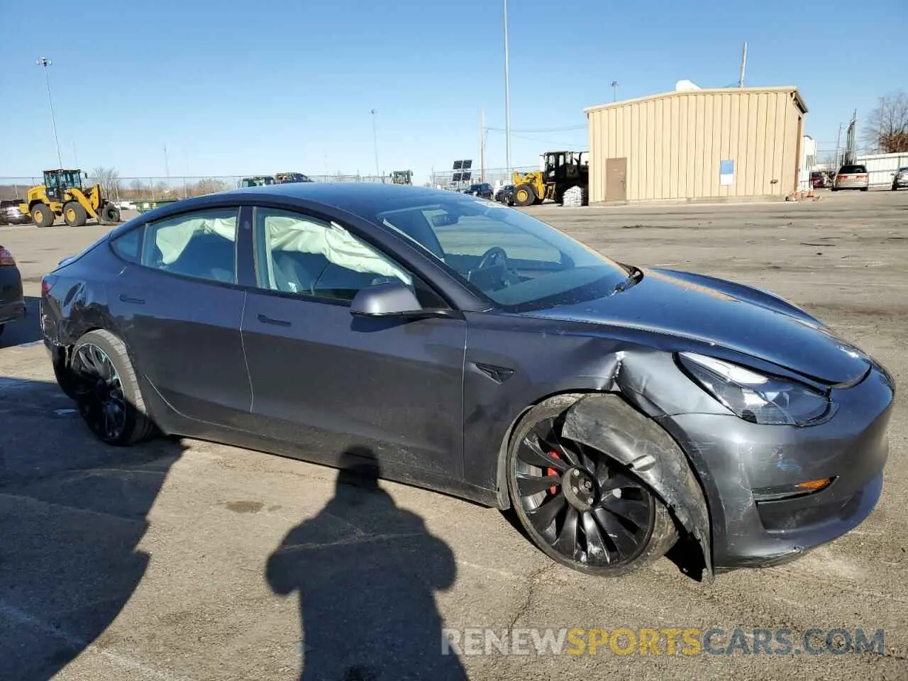 4 fotografías del automóvil dañado 5YJ3E1EC8NF114408 TESLA MODEL 3 2022
