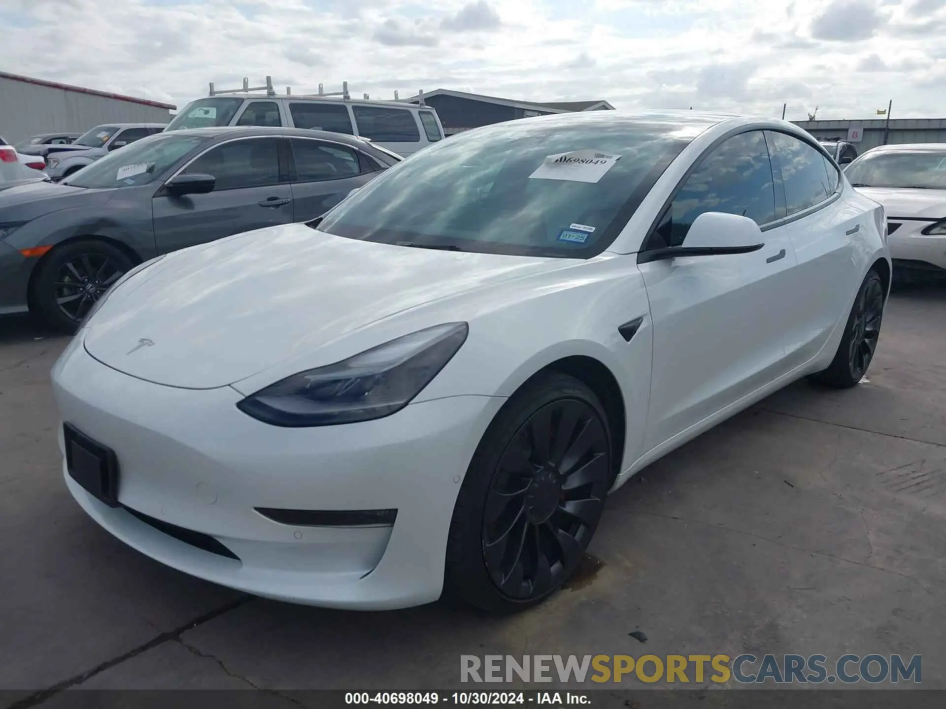 2 fotografías del automóvil dañado 5YJ3E1EC8NF163155 TESLA MODEL 3 2022