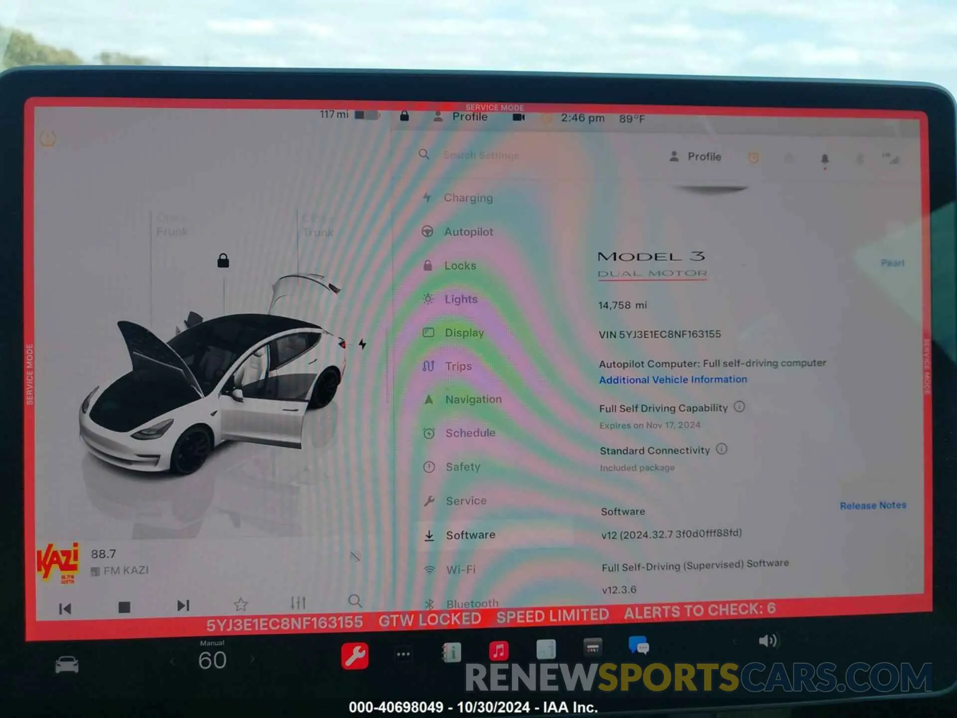 7 fotografías del automóvil dañado 5YJ3E1EC8NF163155 TESLA MODEL 3 2022
