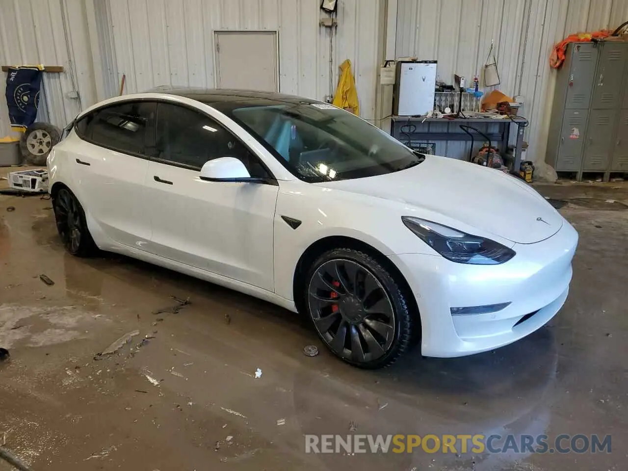 4 fotografías del automóvil dañado 5YJ3E1EC8NF200530 TESLA MODEL 3 2022