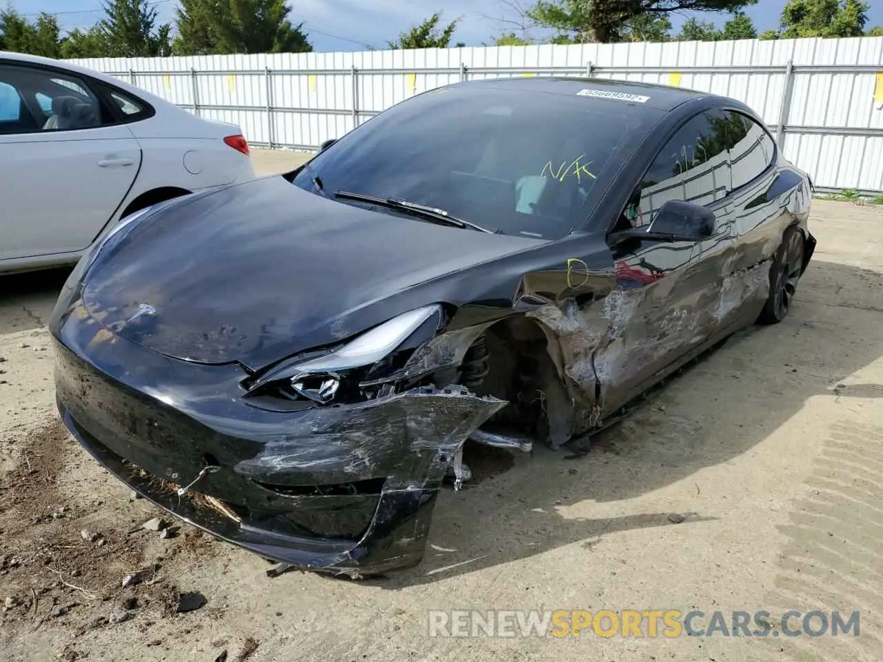 2 fotografías del automóvil dañado 5YJ3E1EC8NF238226 TESLA MODEL 3 2022