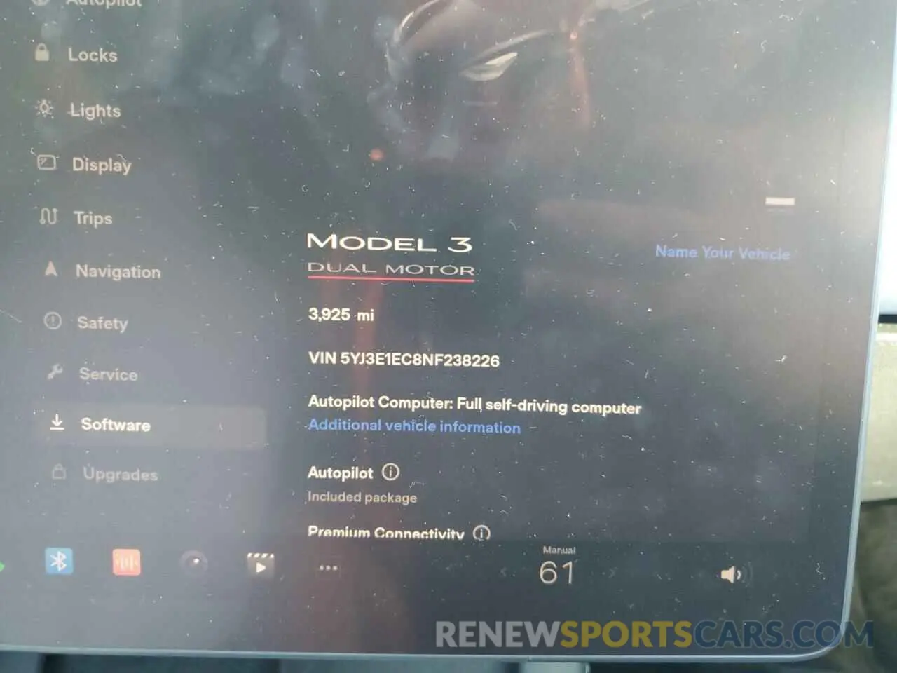 8 fotografías del automóvil dañado 5YJ3E1EC8NF238226 TESLA MODEL 3 2022