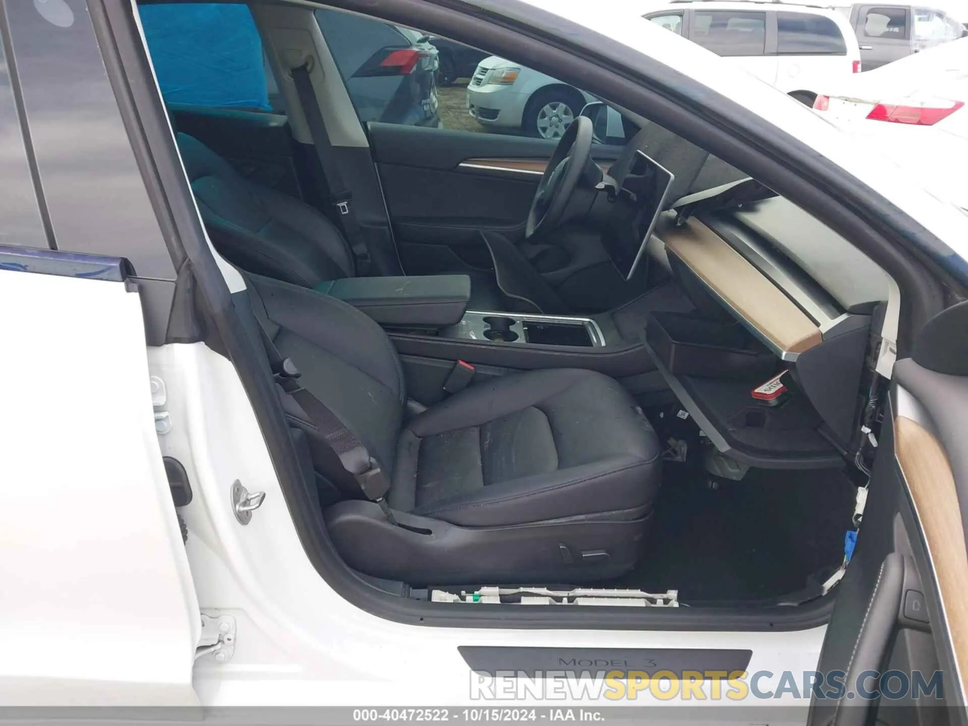 5 fotografías del automóvil dañado 5YJ3E1EC8NF347477 TESLA MODEL 3 2022