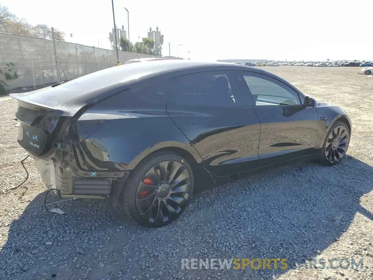 3 fotografías del automóvil dañado 5YJ3E1EC8NF353747 TESLA MODEL 3 2022