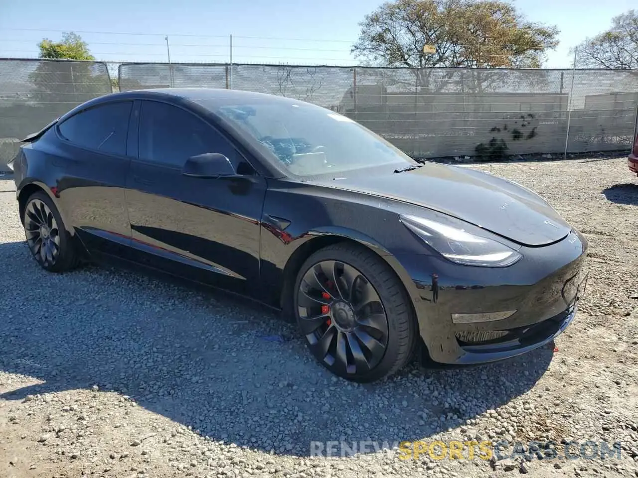 4 fotografías del automóvil dañado 5YJ3E1EC8NF353747 TESLA MODEL 3 2022