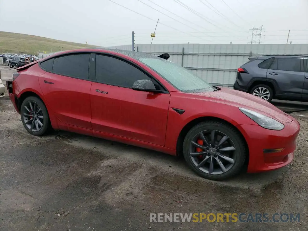 4 fotografías del automóvil dañado 5YJ3E1EC9NF236839 TESLA MODEL 3 2022