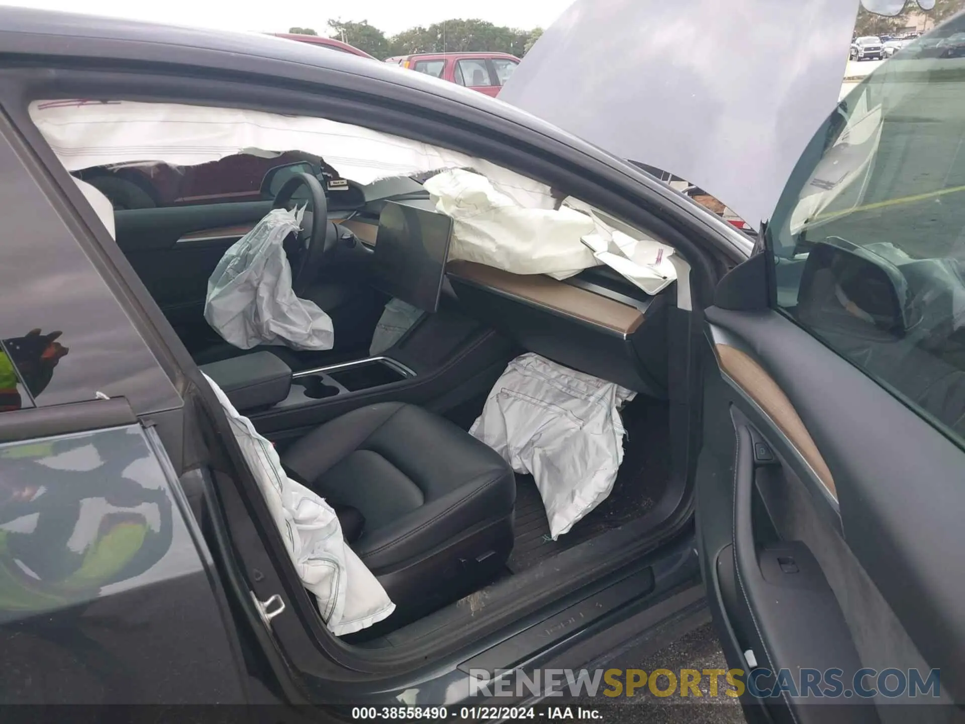 5 fotografías del automóvil dañado 5YJ3E1EC9NF273759 TESLA MODEL 3 2022