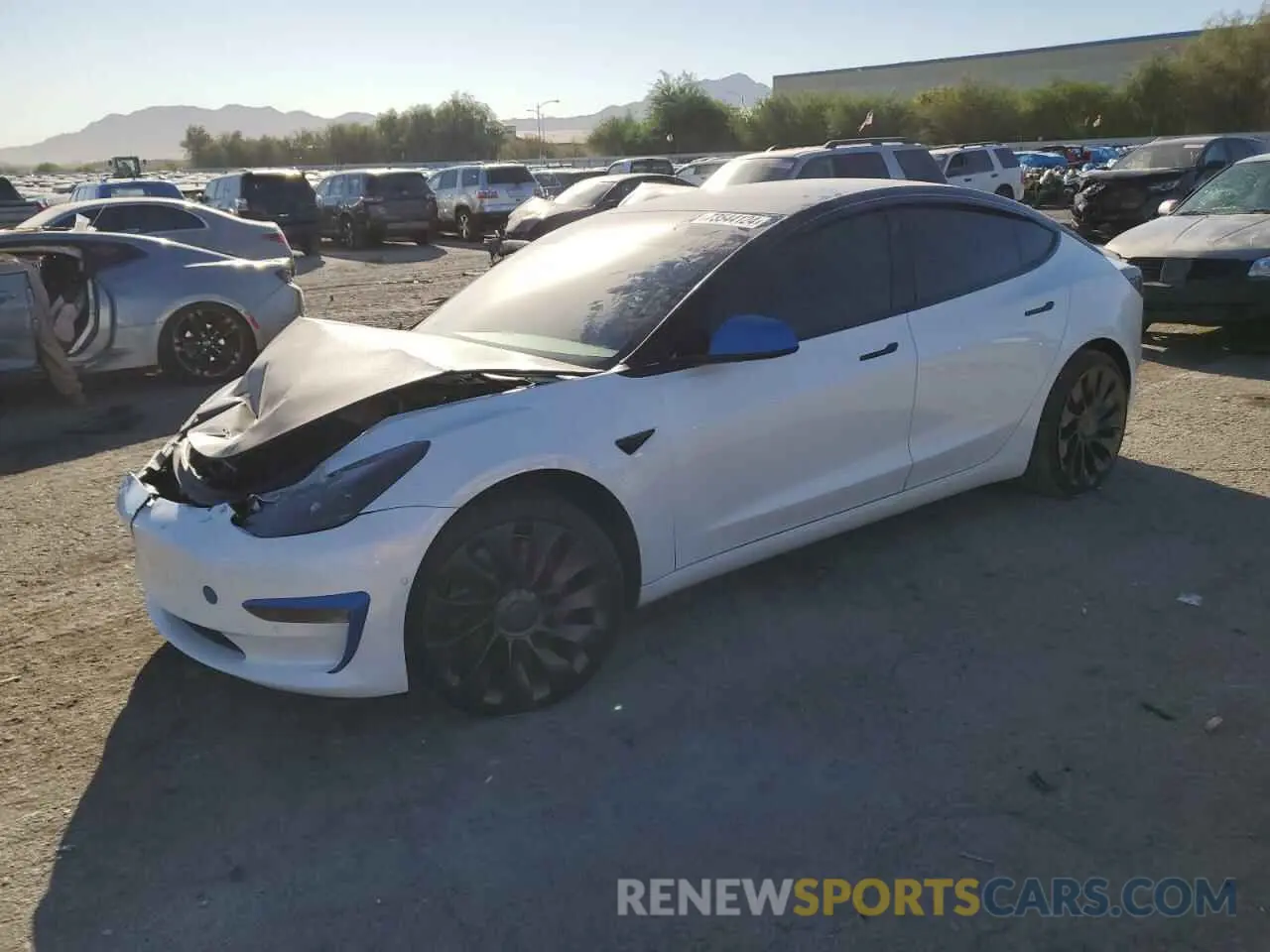 1 fotografías del automóvil dañado 5YJ3E1ECXNF125846 TESLA MODEL 3 2022