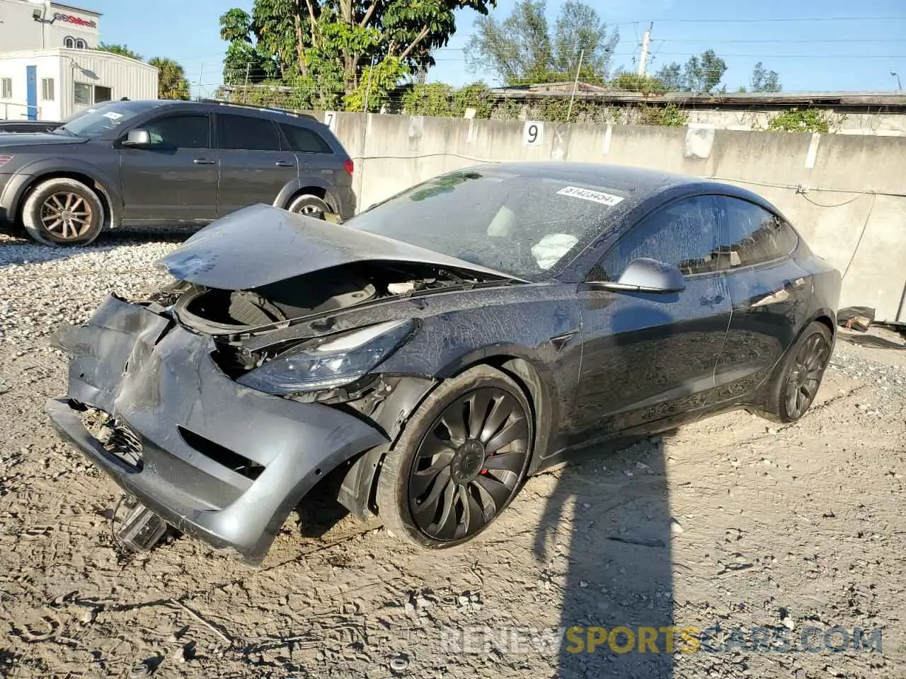 1 fotografías del automóvil dañado 5YJ3E1ECXNF129640 TESLA MODEL 3 2022
