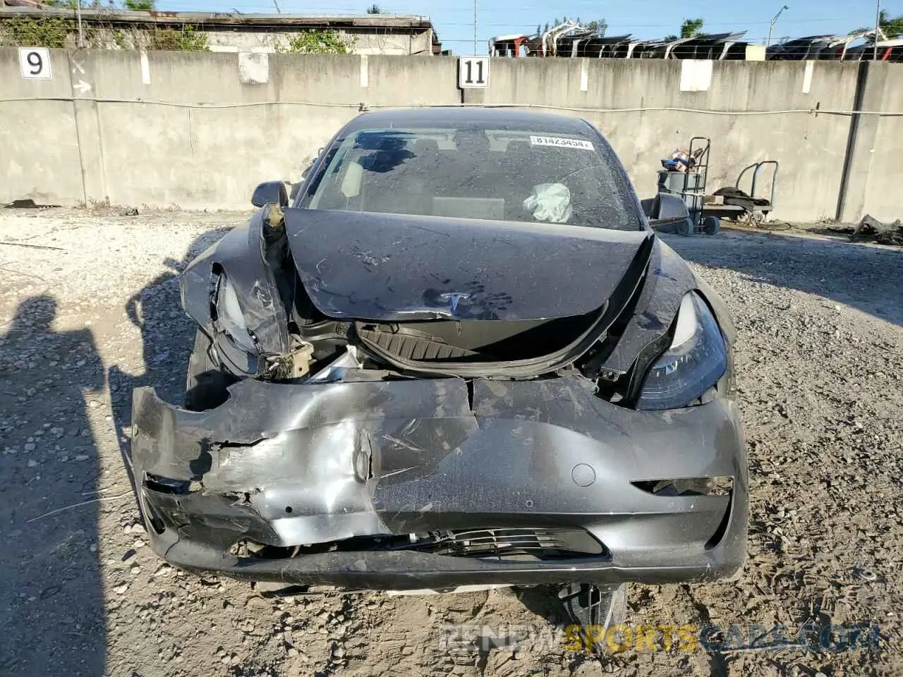 5 fotografías del automóvil dañado 5YJ3E1ECXNF129640 TESLA MODEL 3 2022