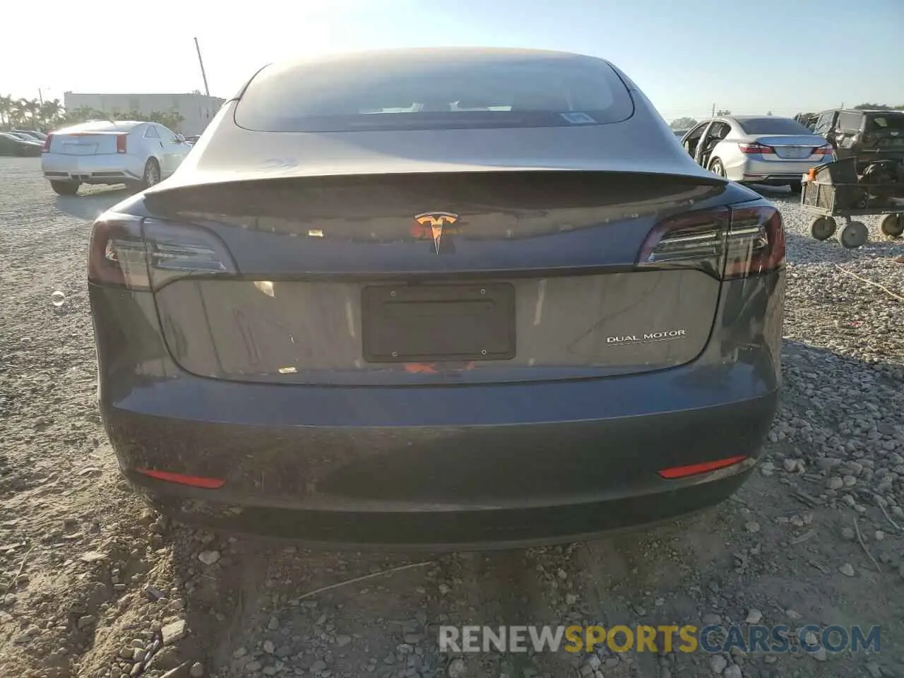 6 fotografías del automóvil dañado 5YJ3E1ECXNF129640 TESLA MODEL 3 2022