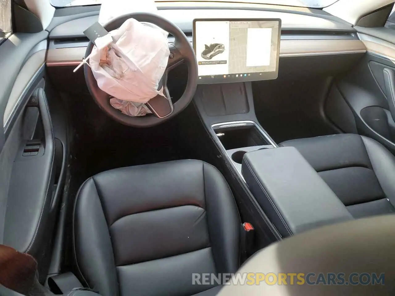 8 fotografías del automóvil dañado 5YJ3E1ECXNF129640 TESLA MODEL 3 2022