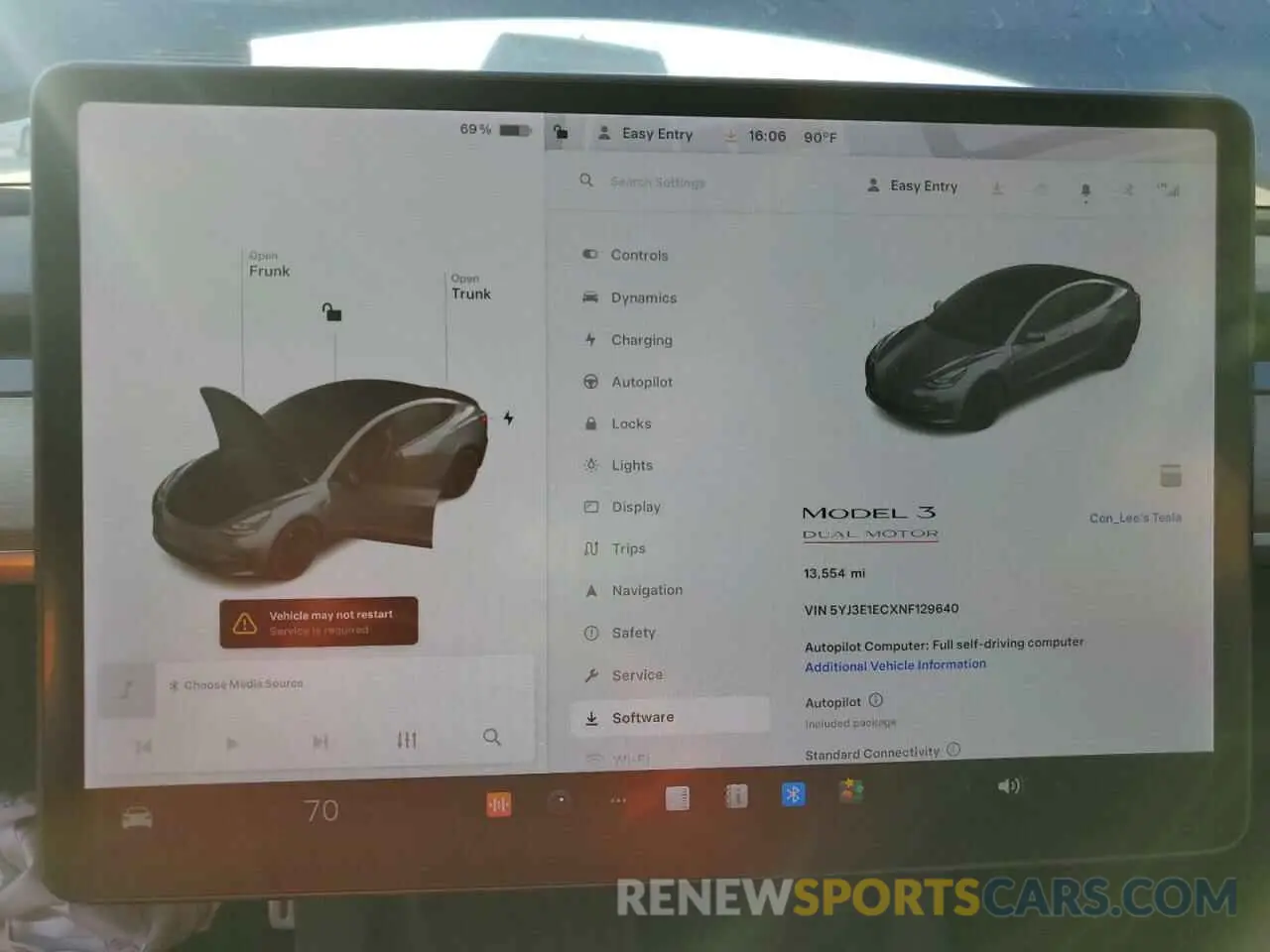 9 fotografías del automóvil dañado 5YJ3E1ECXNF129640 TESLA MODEL 3 2022