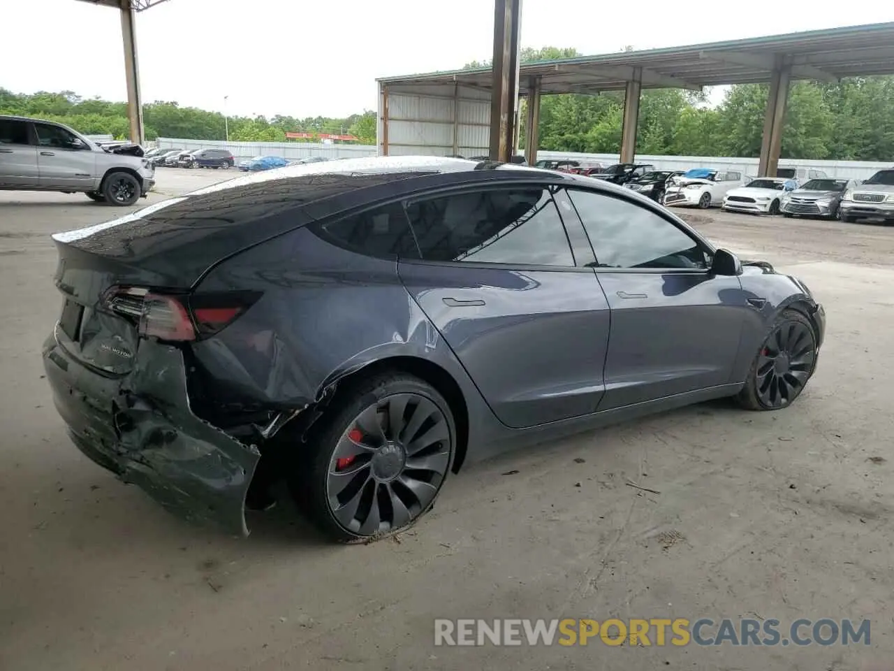 3 fotografías del automóvil dañado 5YJ3E1ECXNF166414 TESLA MODEL 3 2022