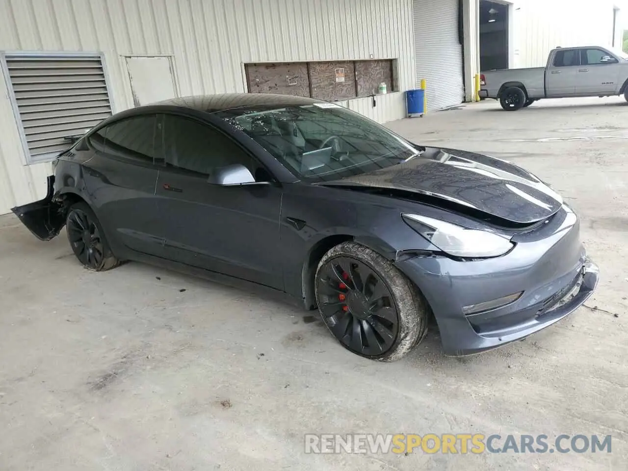 4 fotografías del automóvil dañado 5YJ3E1ECXNF166414 TESLA MODEL 3 2022