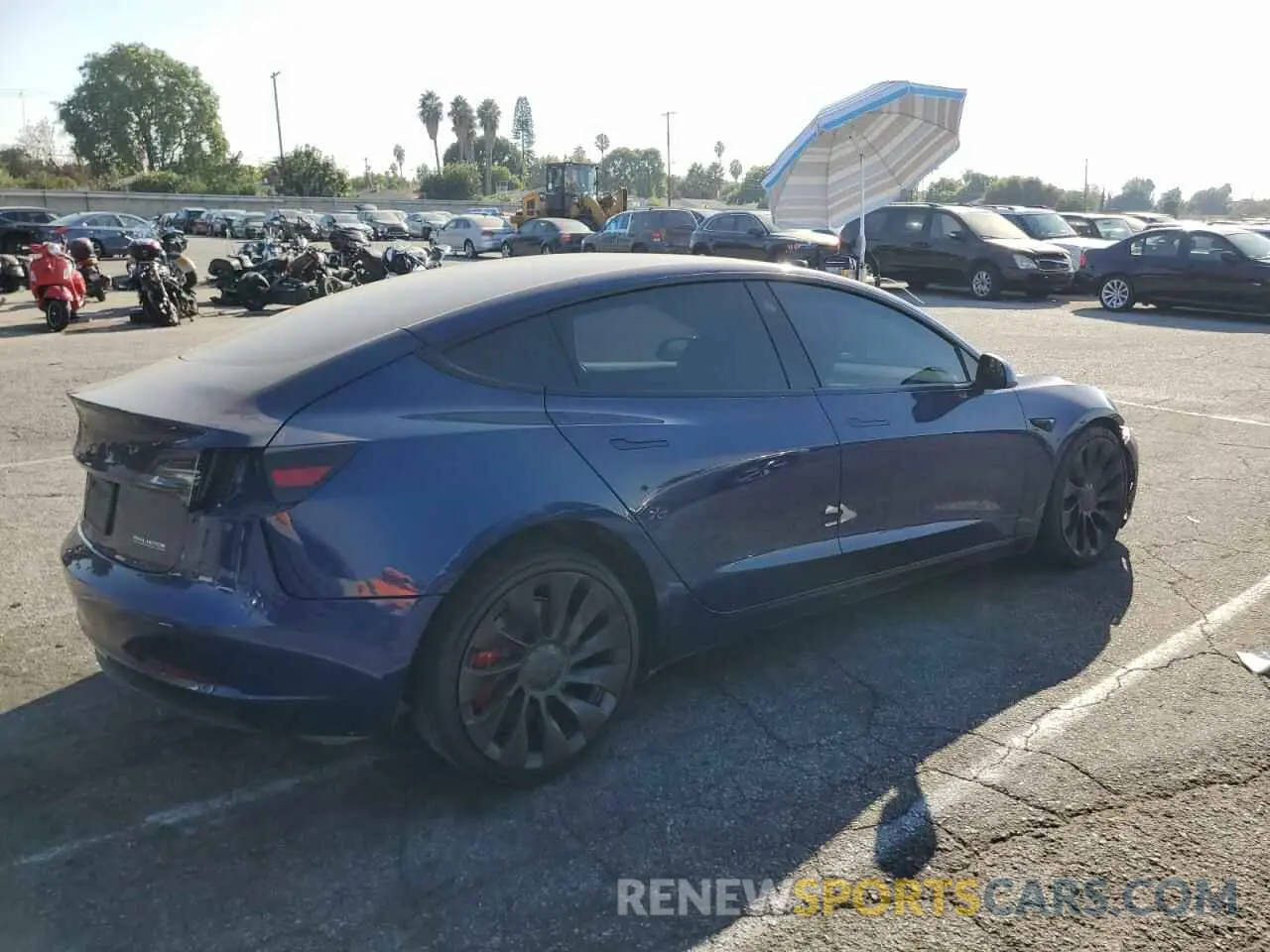 3 fotografías del automóvil dañado 5YJ3E1ECXNF195590 TESLA MODEL 3 2022