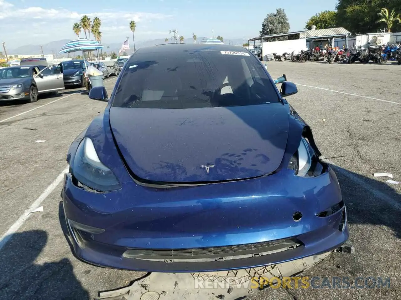 5 fotografías del automóvil dañado 5YJ3E1ECXNF195590 TESLA MODEL 3 2022
