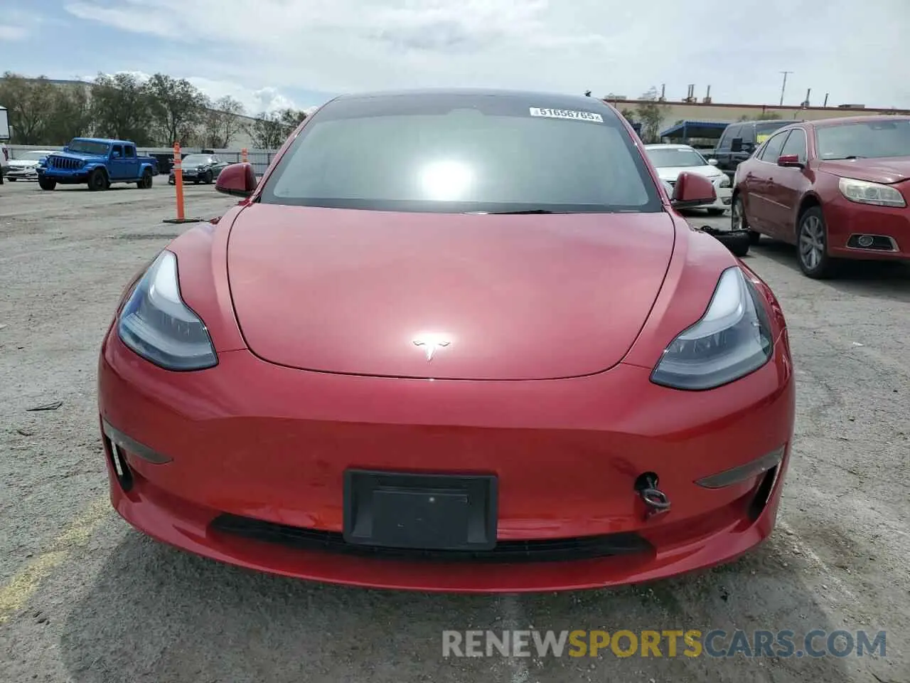 5 fotografías del automóvil dañado 5YJ3E1ECXNF295947 TESLA MODEL 3 2022