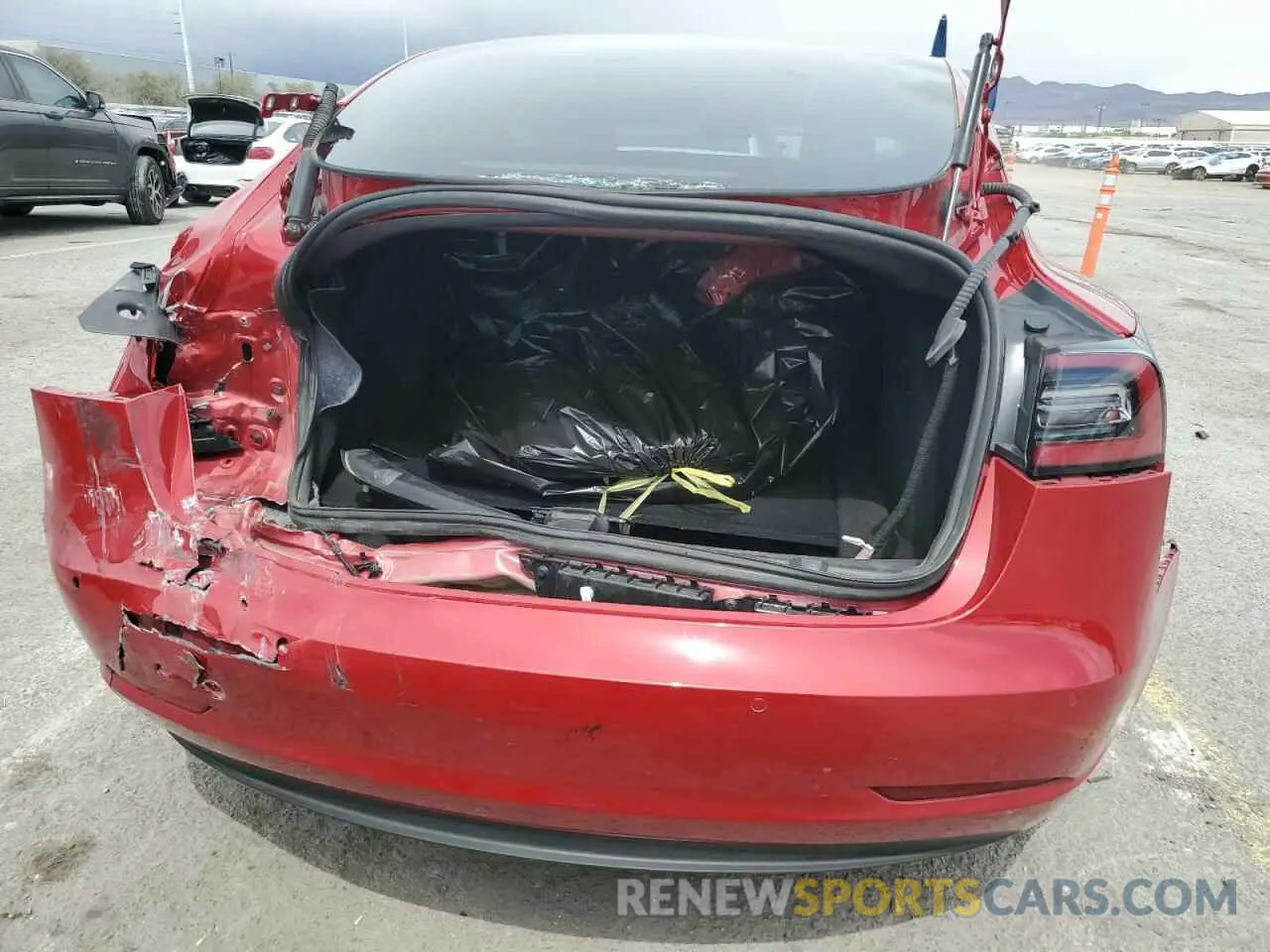 6 fotografías del automóvil dañado 5YJ3E1ECXNF295947 TESLA MODEL 3 2022