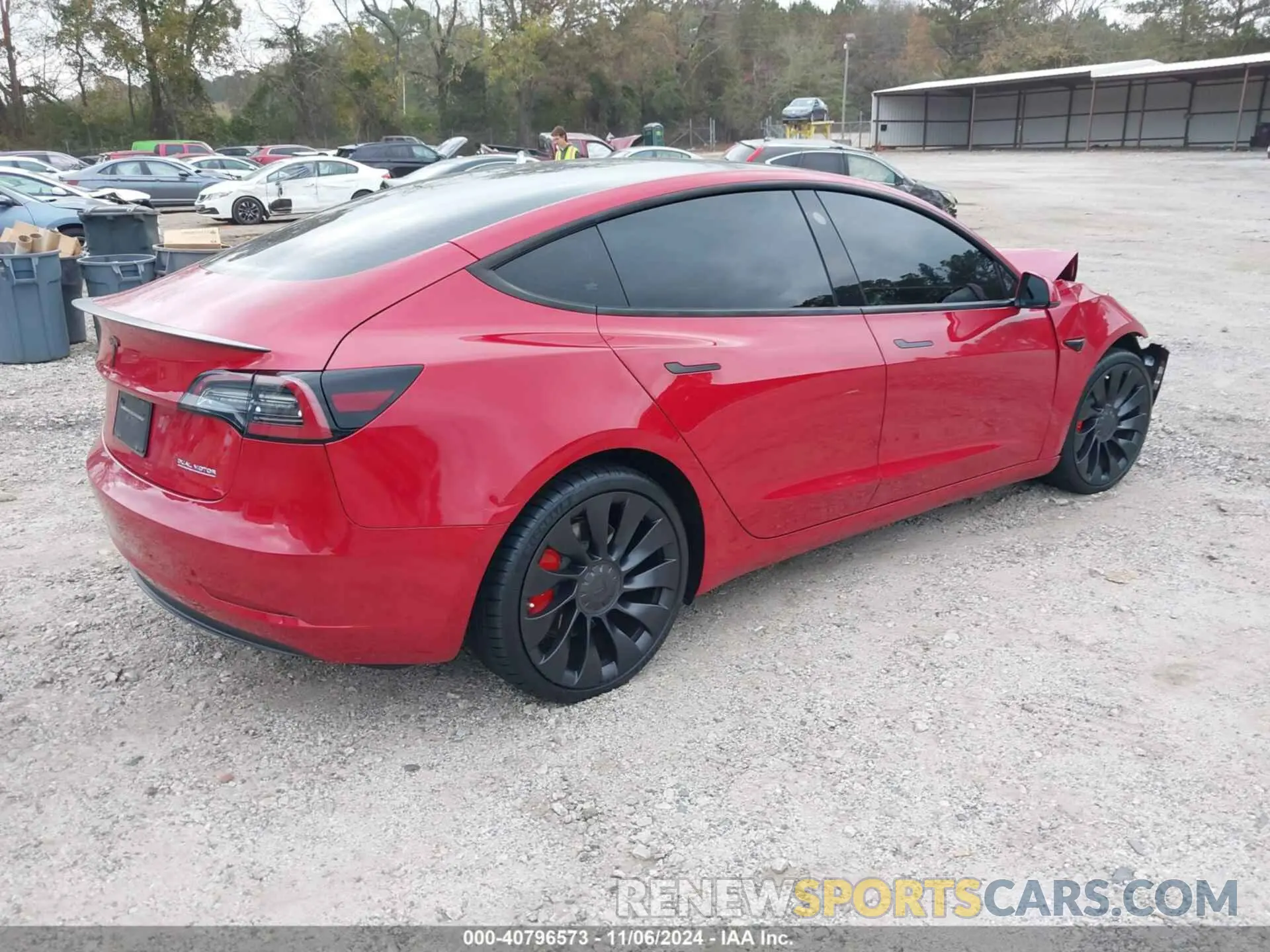 4 fotografías del automóvil dañado 5YJ3E1ECXNF326159 TESLA MODEL 3 2022