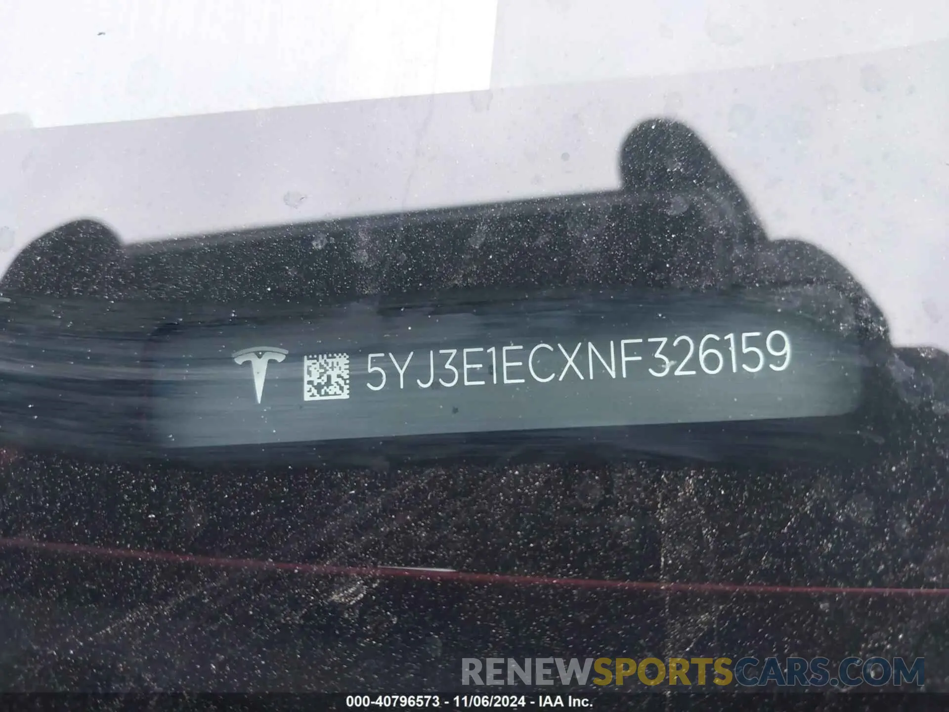 9 fotografías del automóvil dañado 5YJ3E1ECXNF326159 TESLA MODEL 3 2022