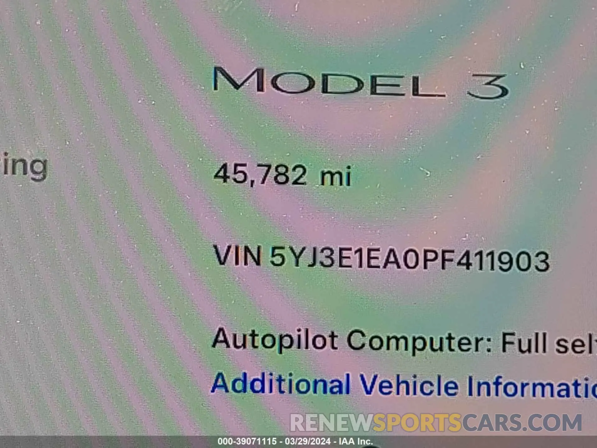 14 fotografías del automóvil dañado 5YJ3E1EA0PF411903 TESLA MODEL 3 2023