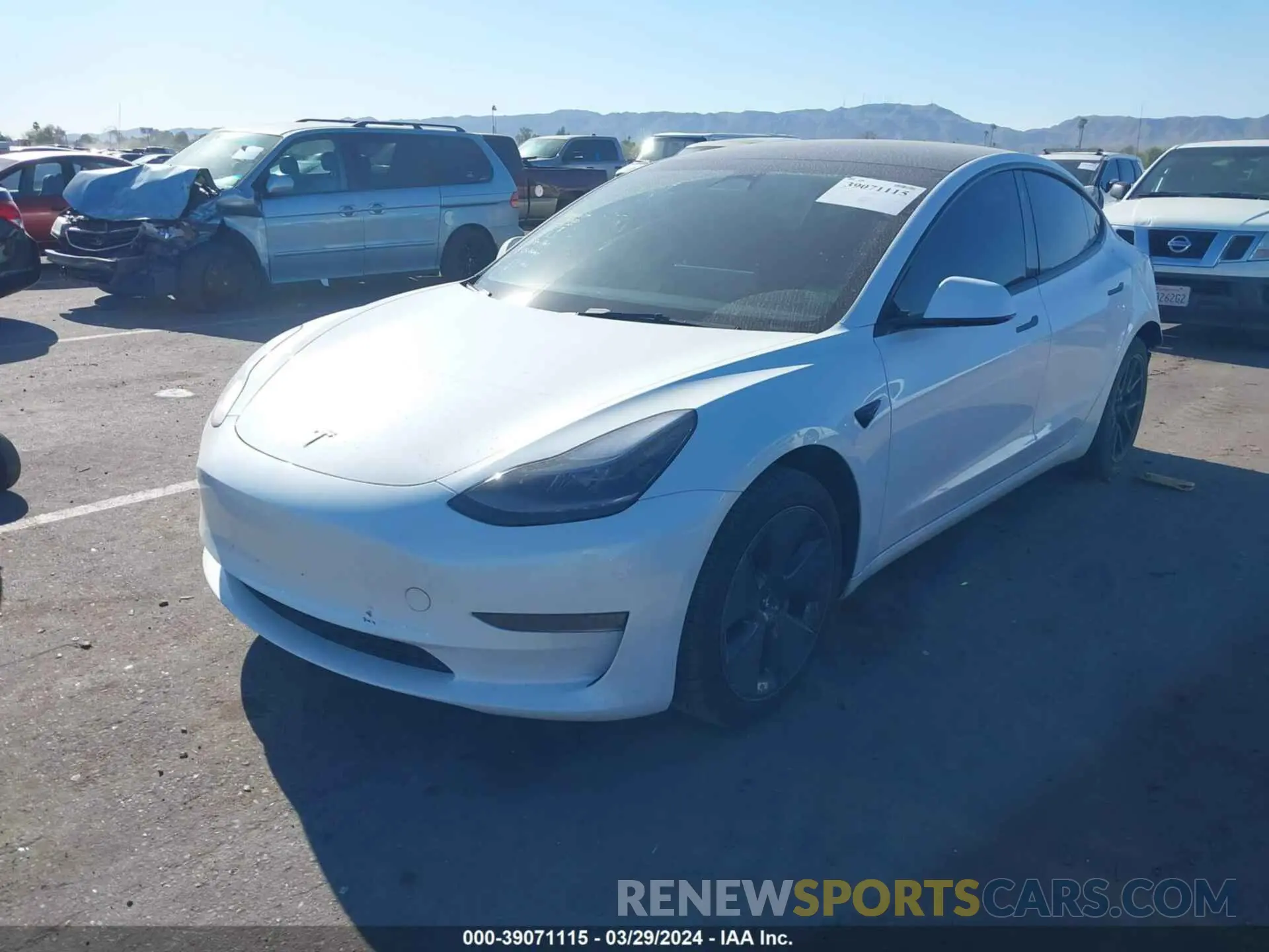 2 fotografías del automóvil dañado 5YJ3E1EA0PF411903 TESLA MODEL 3 2023