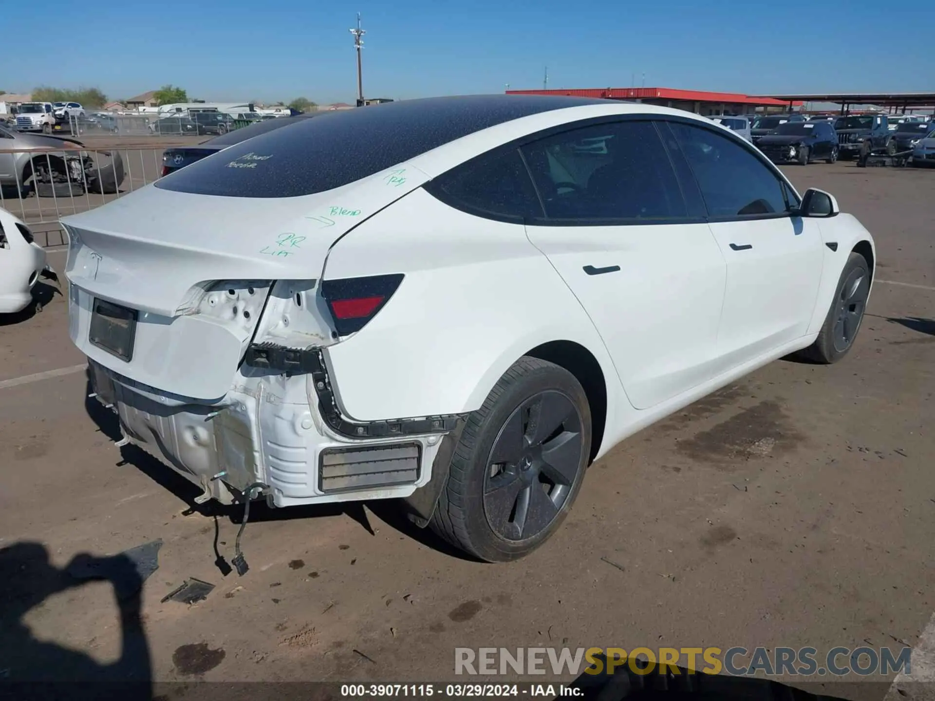 4 fotografías del automóvil dañado 5YJ3E1EA0PF411903 TESLA MODEL 3 2023