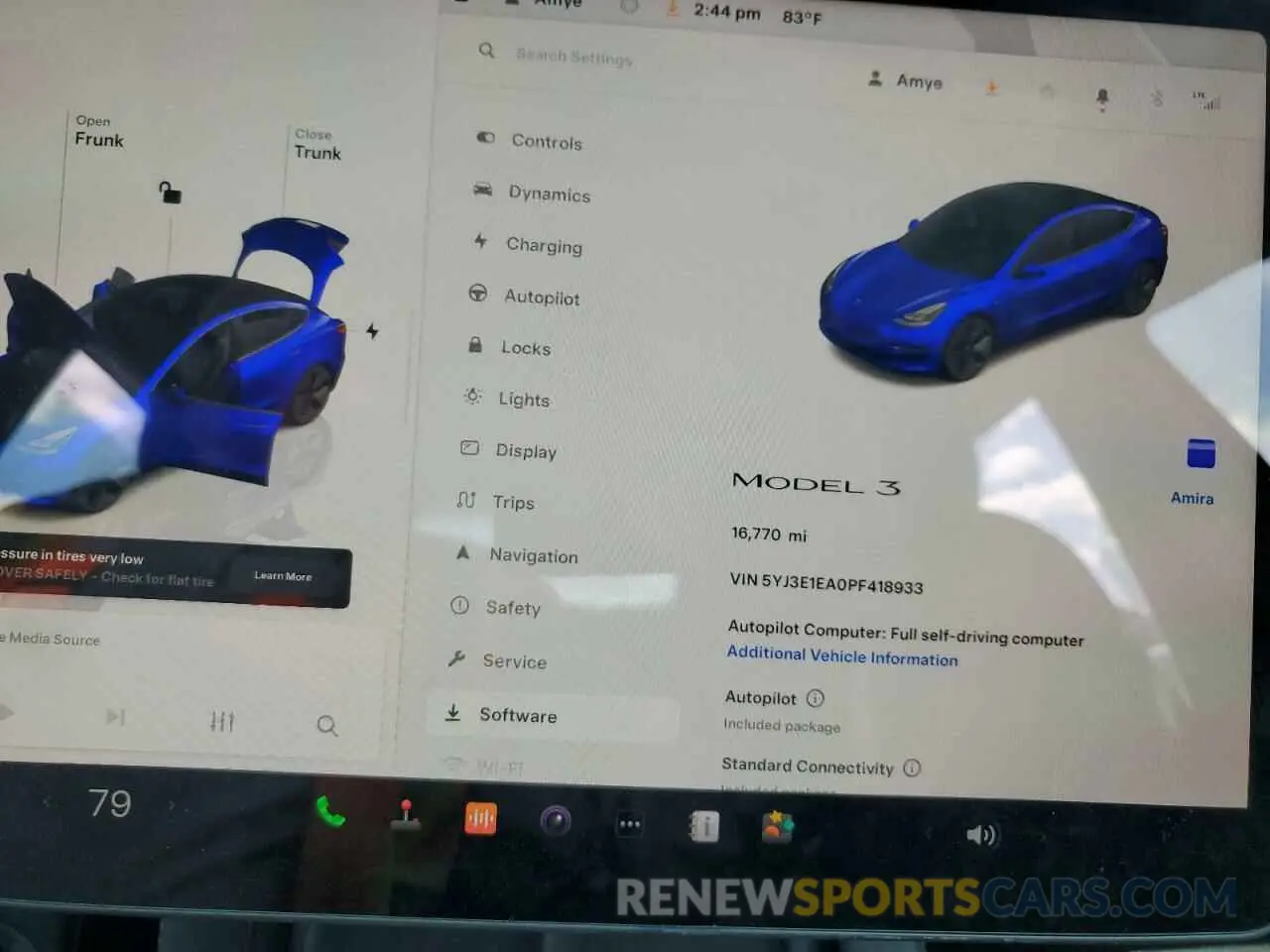 9 fotografías del automóvil dañado 5YJ3E1EA0PF418933 TESLA MODEL 3 2023