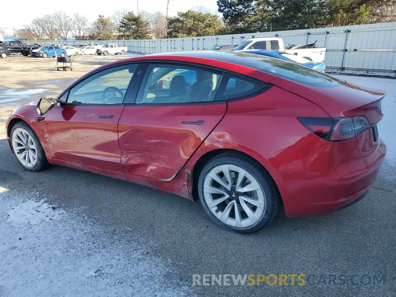 2 fotografías del automóvil dañado 5YJ3E1EA0PF438566 TESLA MODEL 3 2023