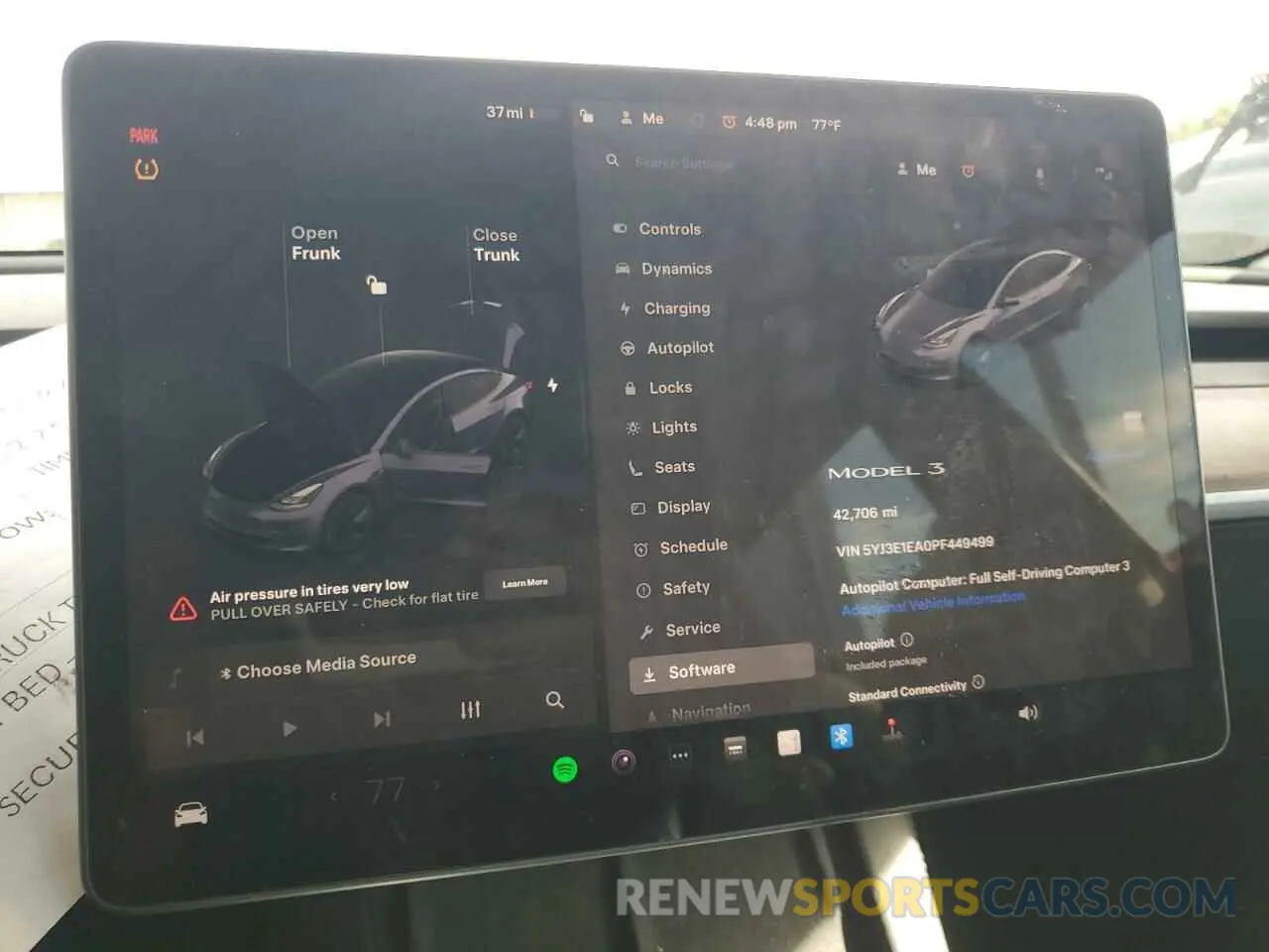 9 fotografías del automóvil dañado 5YJ3E1EA0PF449499 TESLA MODEL 3 2023