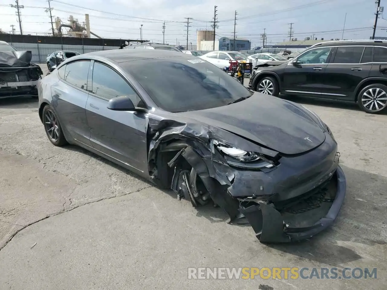 4 fotografías del automóvil dañado 5YJ3E1EA0PF453973 TESLA MODEL 3 2023