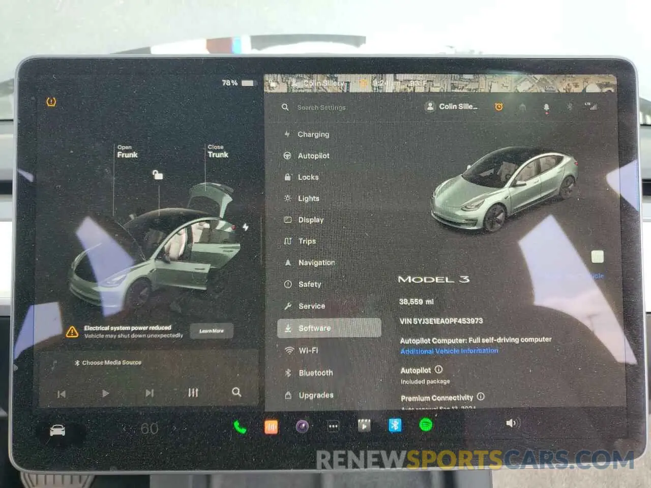 9 fotografías del automóvil dañado 5YJ3E1EA0PF453973 TESLA MODEL 3 2023