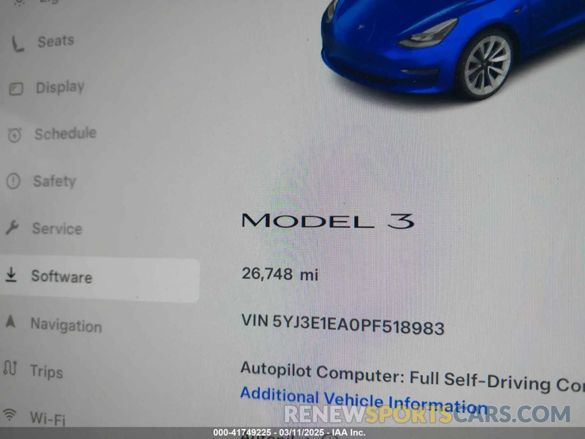 16 fotografías del automóvil dañado 5YJ3E1EA0PF518983 TESLA MODEL 3 2023