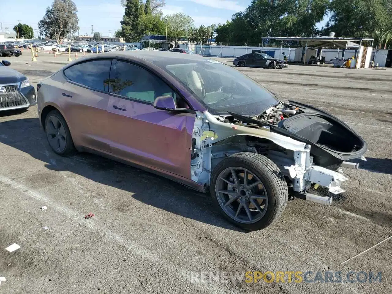 4 fotografías del automóvil dañado 5YJ3E1EA0PF551630 TESLA MODEL 3 2023