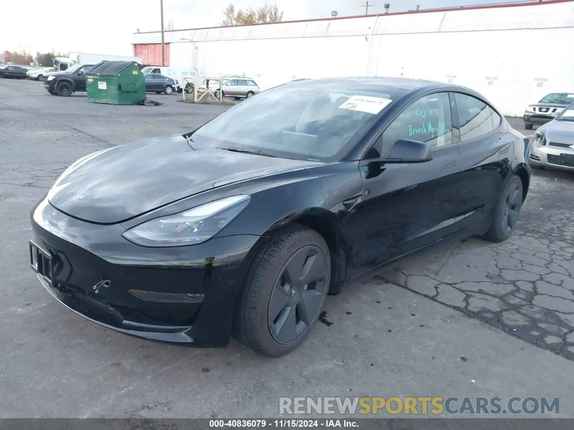 2 fotografías del automóvil dañado 5YJ3E1EA0PF560814 TESLA MODEL 3 2023