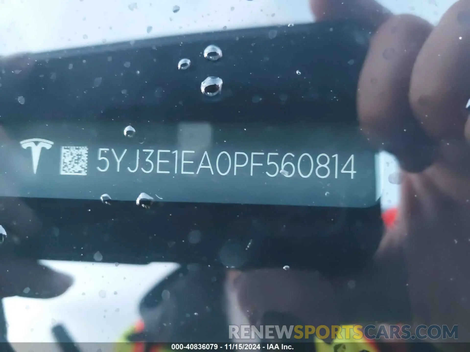 8 fotografías del automóvil dañado 5YJ3E1EA0PF560814 TESLA MODEL 3 2023