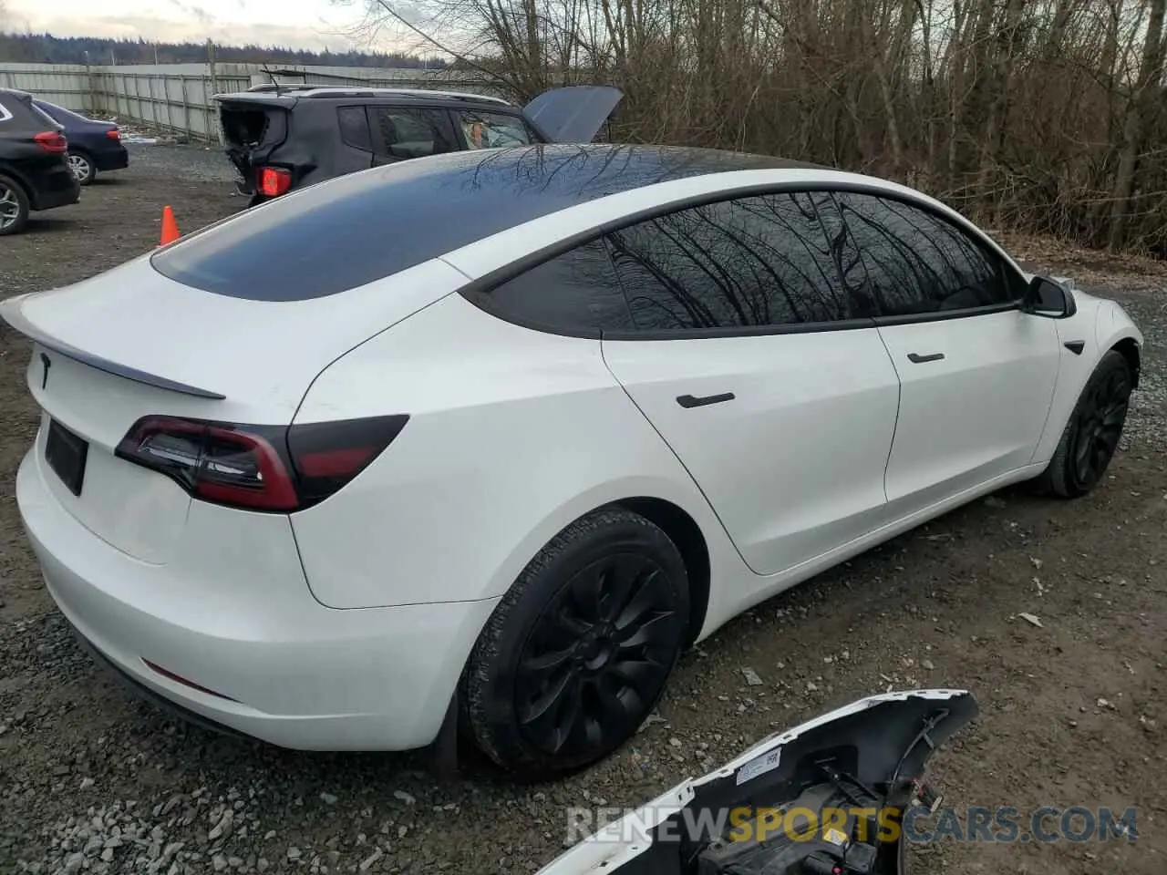 3 fotografías del automóvil dañado 5YJ3E1EA0PF577919 TESLA MODEL 3 2023