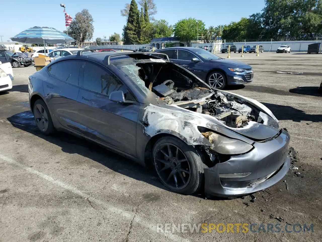 4 fotografías del automóvil dañado 5YJ3E1EA0PF579119 TESLA MODEL 3 2023