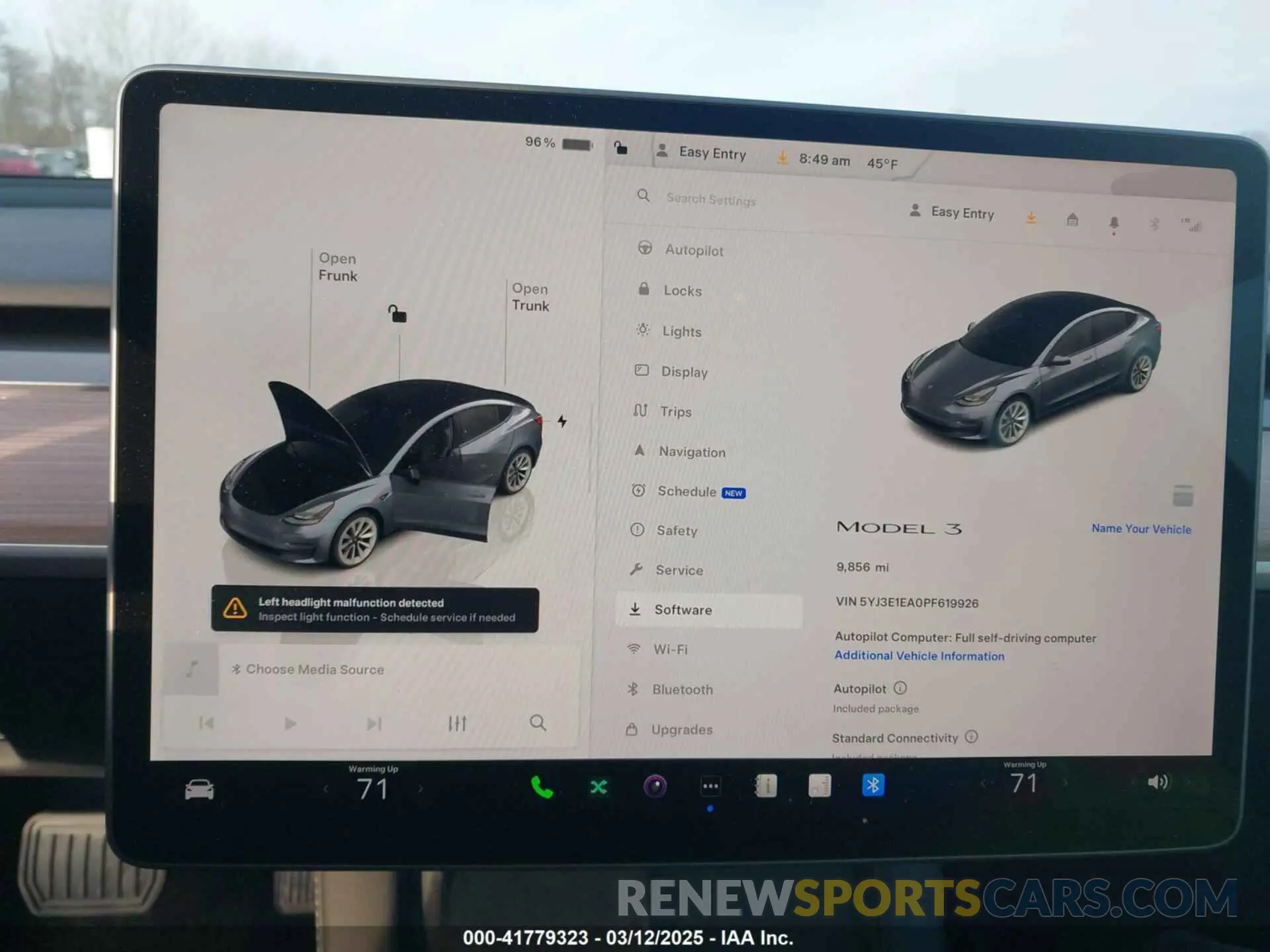 7 fotografías del automóvil dañado 5YJ3E1EA0PF619926 TESLA MODEL 3 2023