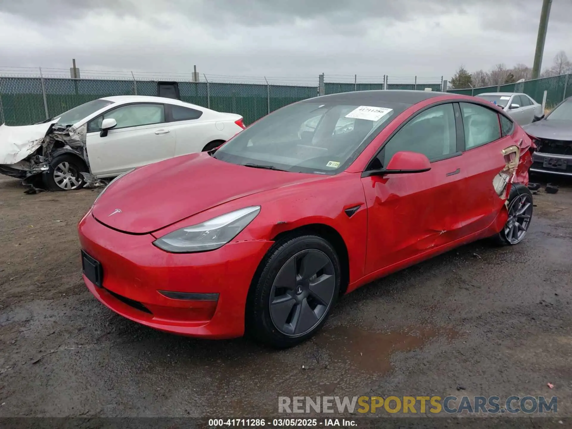 2 fotografías del automóvil dañado 5YJ3E1EA0PF644566 TESLA MODEL 3 2023