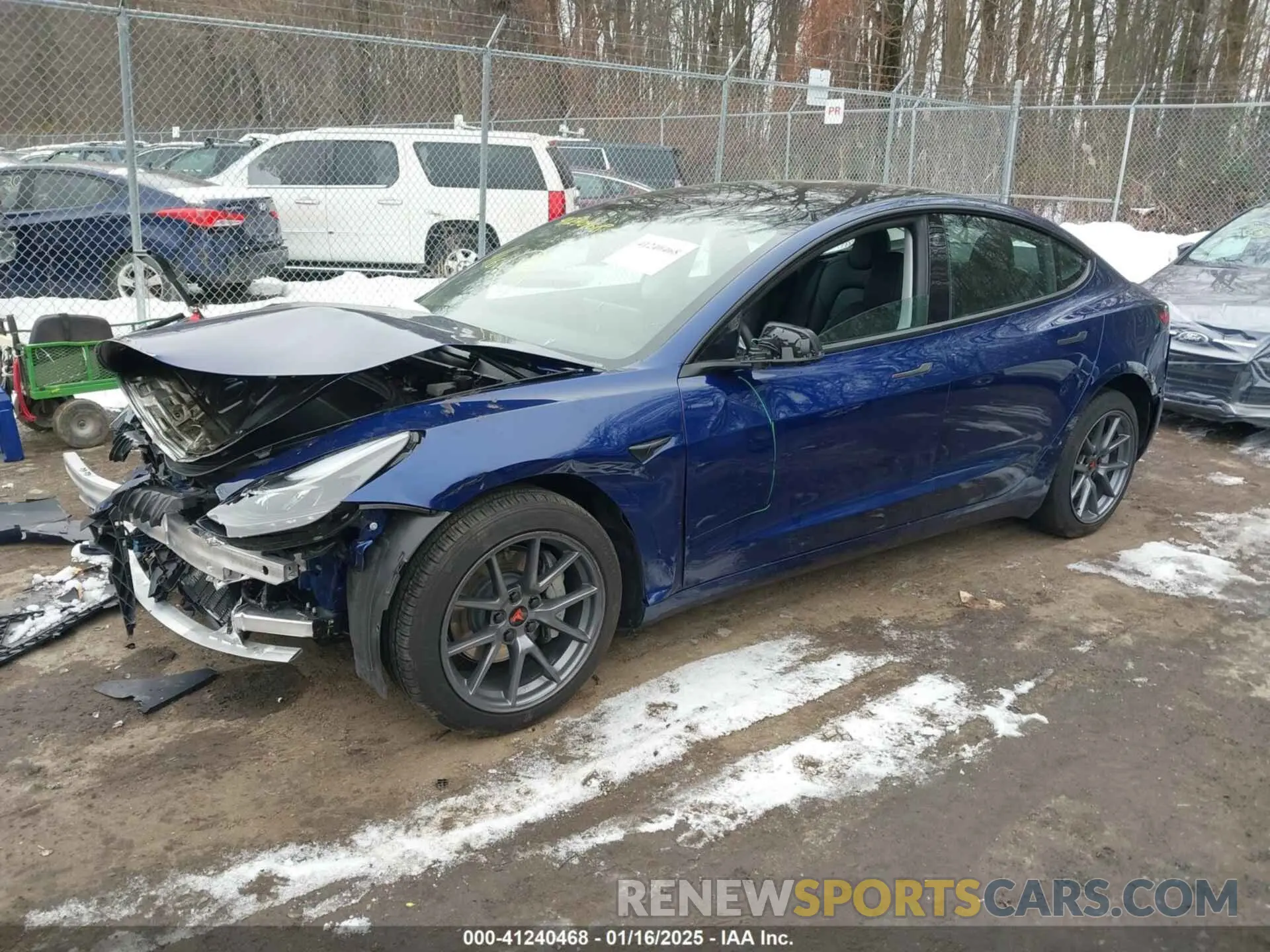 2 fotografías del automóvil dañado 5YJ3E1EA0PF691466 TESLA MODEL 3 2023