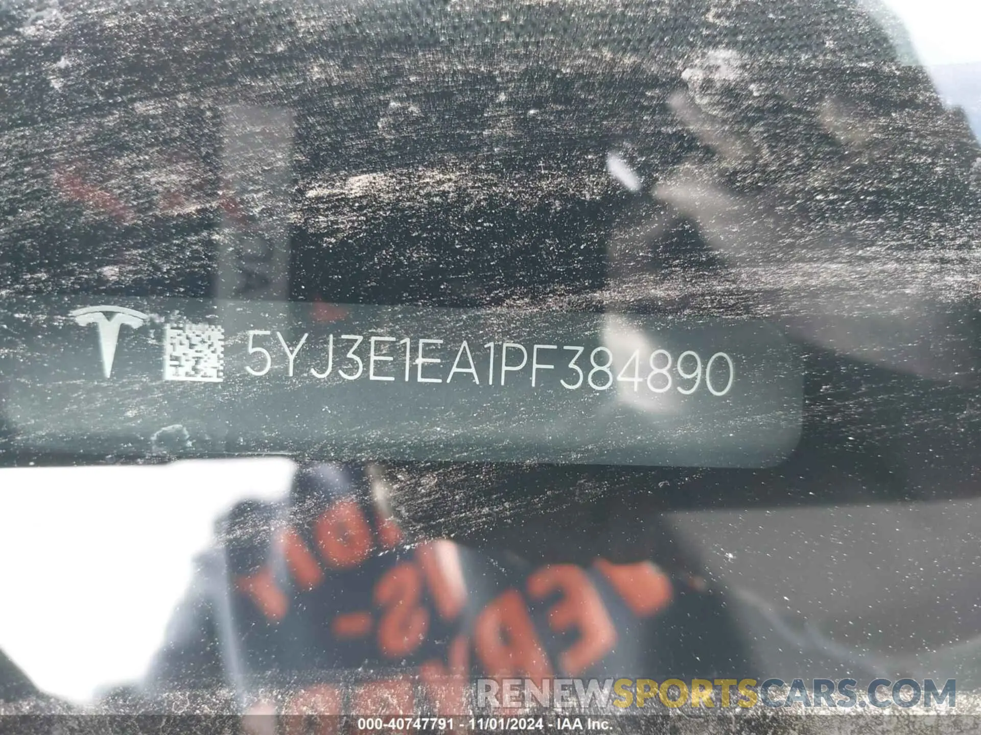 8 fotografías del automóvil dañado 5YJ3E1EA1PF384890 TESLA MODEL 3 2023