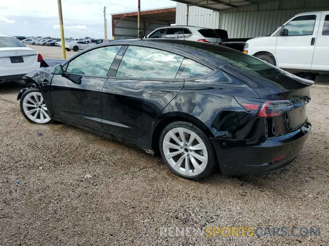 2 fotografías del automóvil dañado 5YJ3E1EA1PF439368 TESLA MODEL 3 2023
