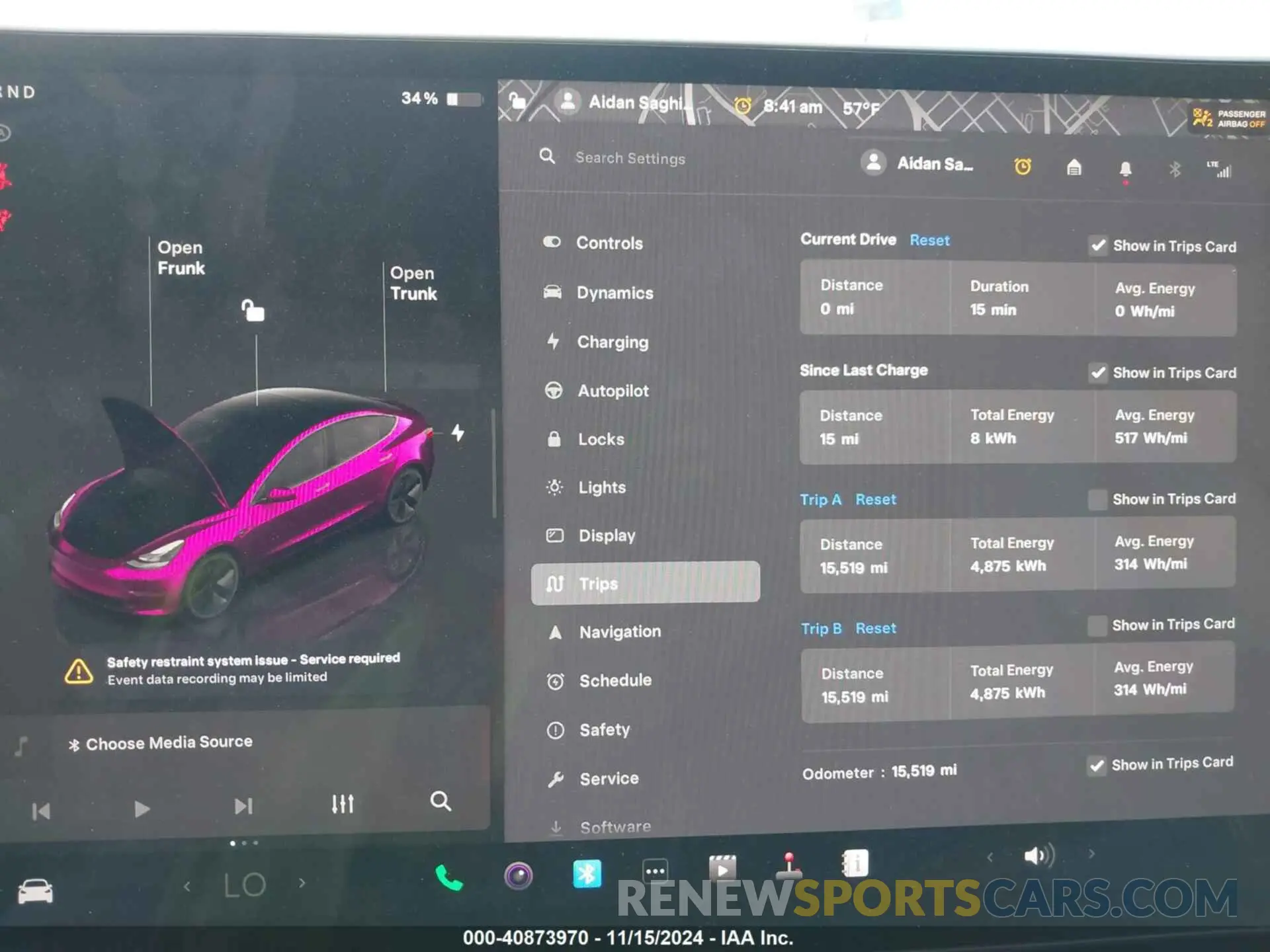7 fotografías del automóvil dañado 5YJ3E1EA1PF489915 TESLA MODEL 3 2023