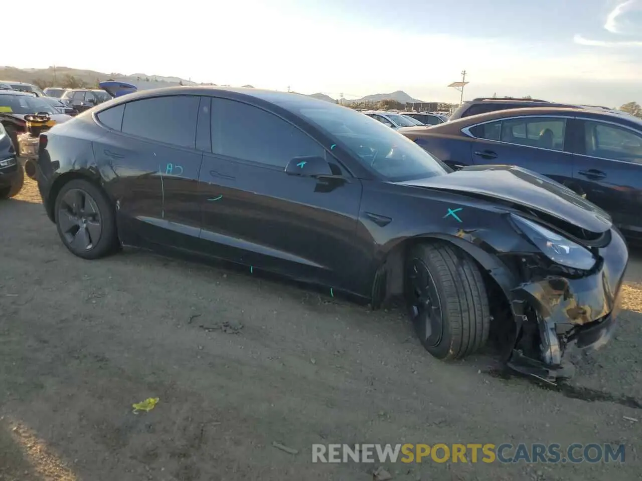4 fotografías del automóvil dañado 5YJ3E1EA1PF504073 TESLA MODEL 3 2023